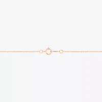 Womens 1/2 CT. T.W. Natural White Diamond 10K Rose Gold Heart 18 Inch Pendant Necklace