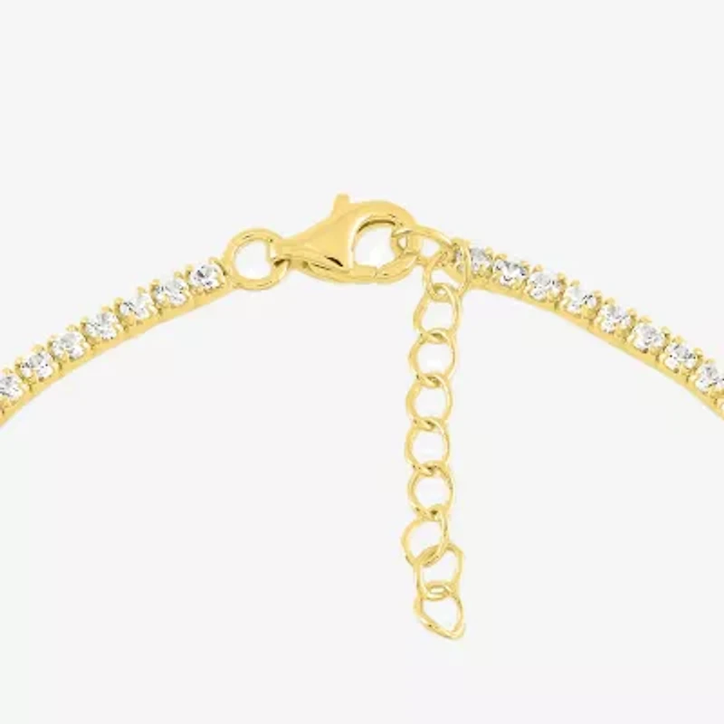 Limited Quantities! Womens Lab Created Pink Sapphire 14K Gold Over Silver Tennis Bracelet