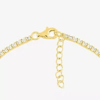 Limited Quantities! Womens Lab Created Pink Sapphire 14K Gold Over Silver Tennis Bracelet