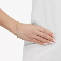 Limited Quantities! Womens Lab Created Pink Sapphire 14K Gold Over Silver Tennis Bracelet