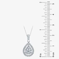(F / Vs2) Womens 1/2 CT. T.W. Lab Grown White Diamond 14K Gold Pear 18 Inch Pendant Necklace