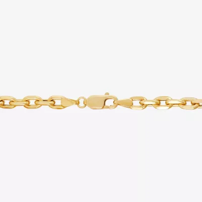 Womens 14K Gold 8 1/2 Inch Semisolid Rolo Chain Bracelet