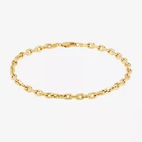 Womens 14K Gold 8 1/2 Inch Semisolid Rolo Chain Bracelet