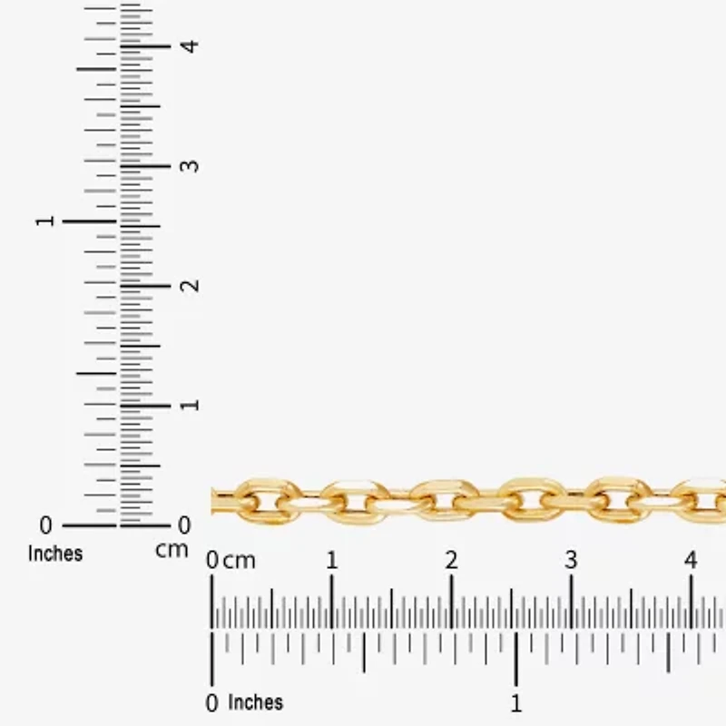 Womens 14K Gold 8 1/2 Inch Semisolid Rolo Chain Bracelet