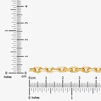 Womens 14K Gold 8 1/2 Inch Semisolid Rolo Chain Bracelet