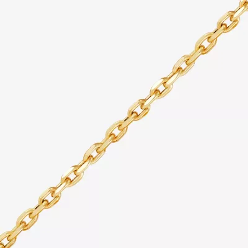 Womens 14K Gold 8 1/2 Inch Semisolid Rolo Chain Bracelet