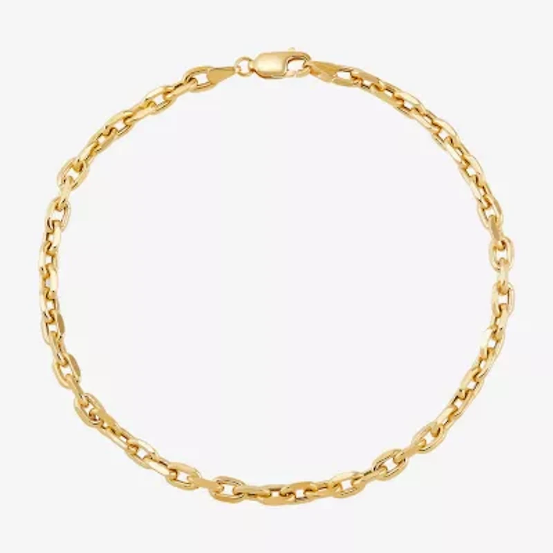 Womens 14K Gold 8 1/2 Inch Semisolid Rolo Chain Bracelet