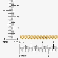 Womens 14K Gold 8 1/2 Inch Solid Cuban Chain Bracelet