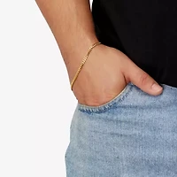 Womens 14K Gold 8 1/2 Inch Solid Cuban Chain Bracelet