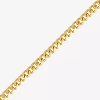 Womens 14K Gold 8 1/2 Inch Solid Cuban Chain Bracelet