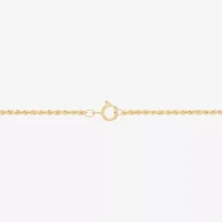 Womens 14K Gold 22 Inch Rope Chain Necklace