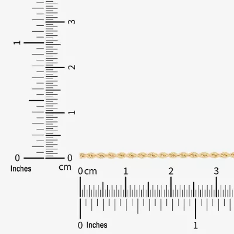 Womens 14K Gold 22 Inch Rope Chain Necklace