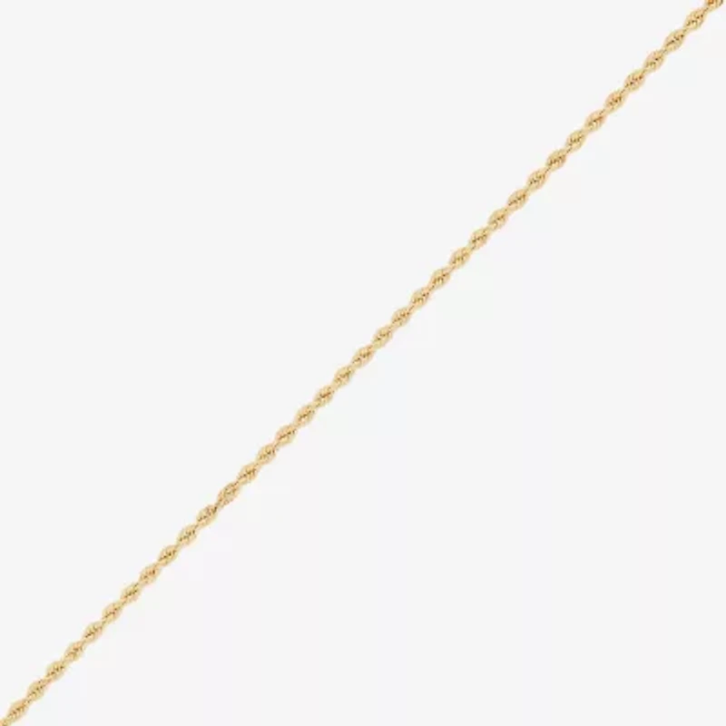 Womens 14K Gold 22 Inch Rope Chain Necklace