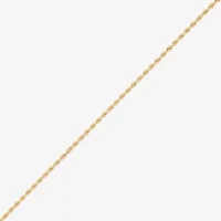 Womens 14K Gold 22 Inch Rope Chain Necklace