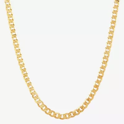 Mens 14K Gold 24 Inch Curb Chain Necklace