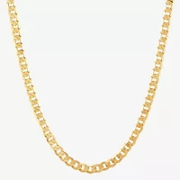 Mens 14K Gold 24 Inch Curb Chain Necklace