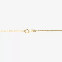 Womens 14K Gold Inch Box Chain Necklace
