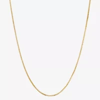 Womens 14K Gold Inch Box Chain Necklace