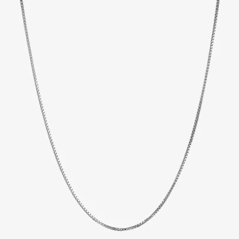 Womens 14K Gold Inch Box Chain Necklace
