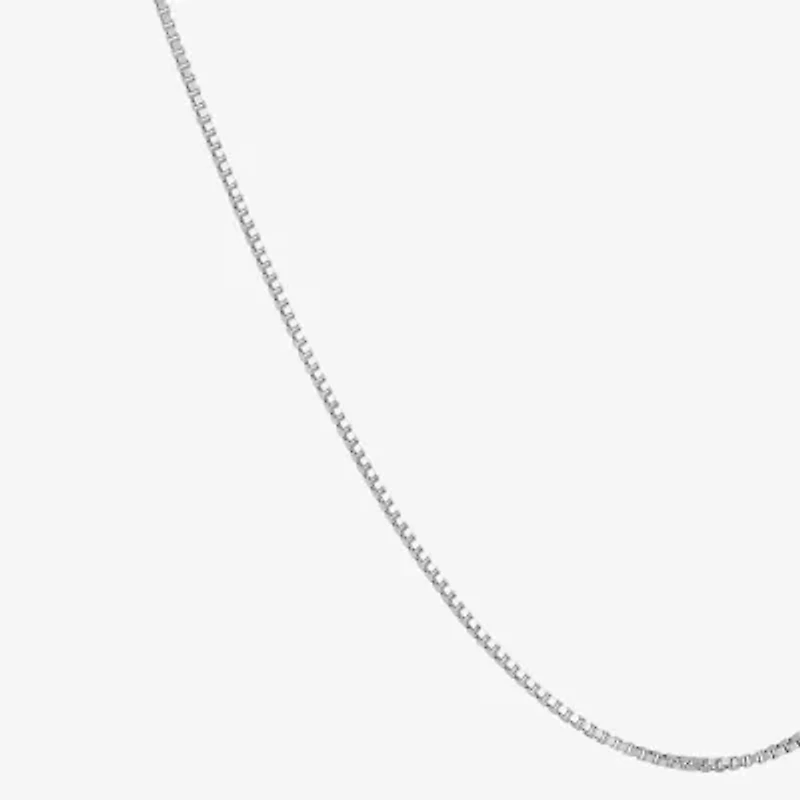 Womens 14K Gold Inch Box Chain Necklace