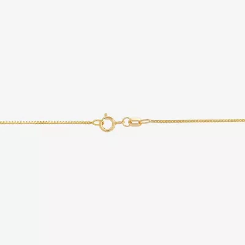 Womens 14K Gold 18 Inch Box Chain Necklace