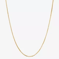 Womens 14K Gold 18 Inch Box Chain Necklace