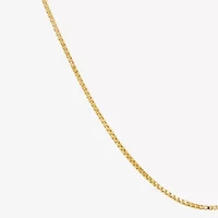 Womens 14K Gold 18 Inch Box Chain Necklace