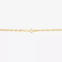 Womens 10K Gold 18 Inch Herringbone Chain Necklace