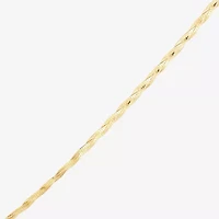 Womens 10K Gold 18 Inch Herringbone Chain Necklace