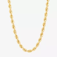 Unisex Adult 10K Gold 20 Inch Rope Chain Necklace