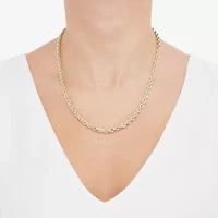 Unisex Adult 10K Gold 20 Inch Rope Chain Necklace