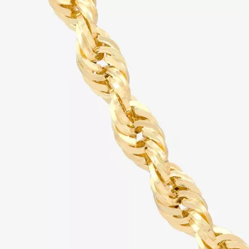 Unisex Adult 10K Gold 20 Inch Rope Chain Necklace