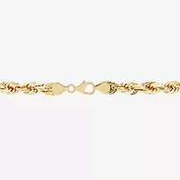 Mens 14K Gold 24 Inch Rope Chain Necklace