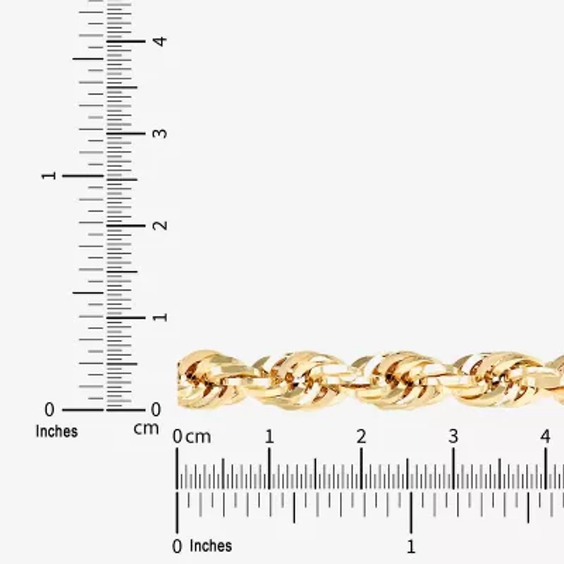 Mens 14K Gold 24 Inch Rope Chain Necklace