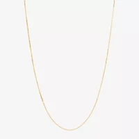 Womens 14K Gold Inch Box Chain Necklace