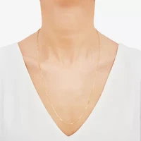 Womens 14K Gold Inch Box Chain Necklace