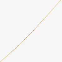 Womens 14K Gold Inch Box Chain Necklace