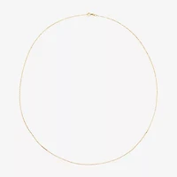 Womens 14K Gold Inch Box Chain Necklace