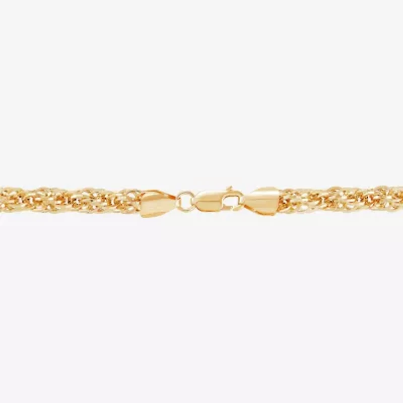 Mens 10K Gold 24 Inch Link Chain Necklace