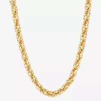 Mens 10K Gold 24 Inch Link Chain Necklace