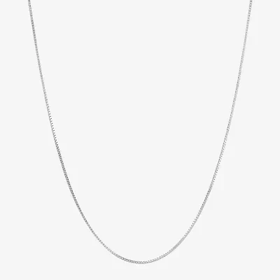 Womens 14K Gold 20 Inch Box Chain Necklace