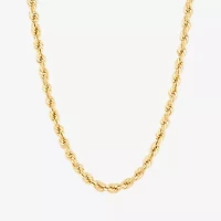Mens 14K Gold 22 Inch Rope Chain Necklace