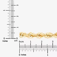 Mens 14K Gold 22 Inch Rope Chain Necklace