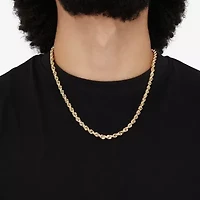Mens 14K Gold 22 Inch Rope Chain Necklace