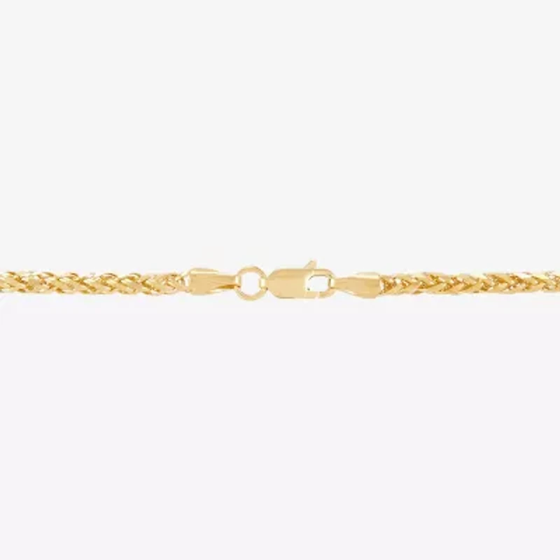 Womens 14K Gold 24 Inch Wheat Chain Necklace