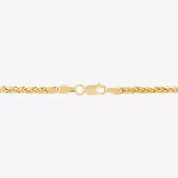 Womens 14K Gold 24 Inch Wheat Chain Necklace