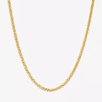 Womens 14K Gold 24 Inch Wheat Chain Necklace
