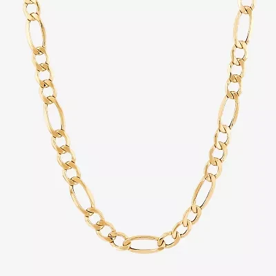 Mens 14K Gold 22 Inch Figaro Chain Necklace