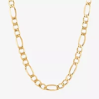 Mens 14K Gold 22 Inch Figaro Chain Necklace