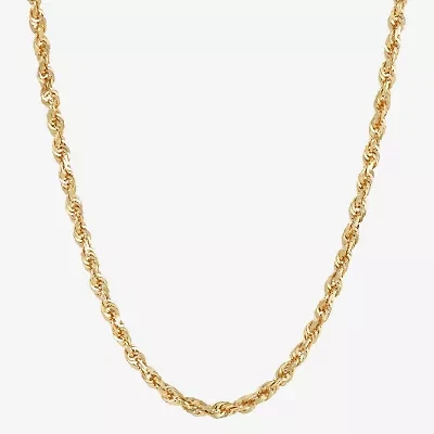 Unisex Adult 14K Gold 20 Inch Rope Chain Necklace